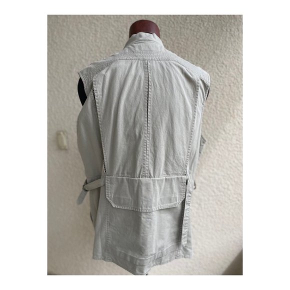 Lands End Men's Utility Vest Active Safari Field Fishing Travel Sz L Tan Khaki - Picture 6 of 12